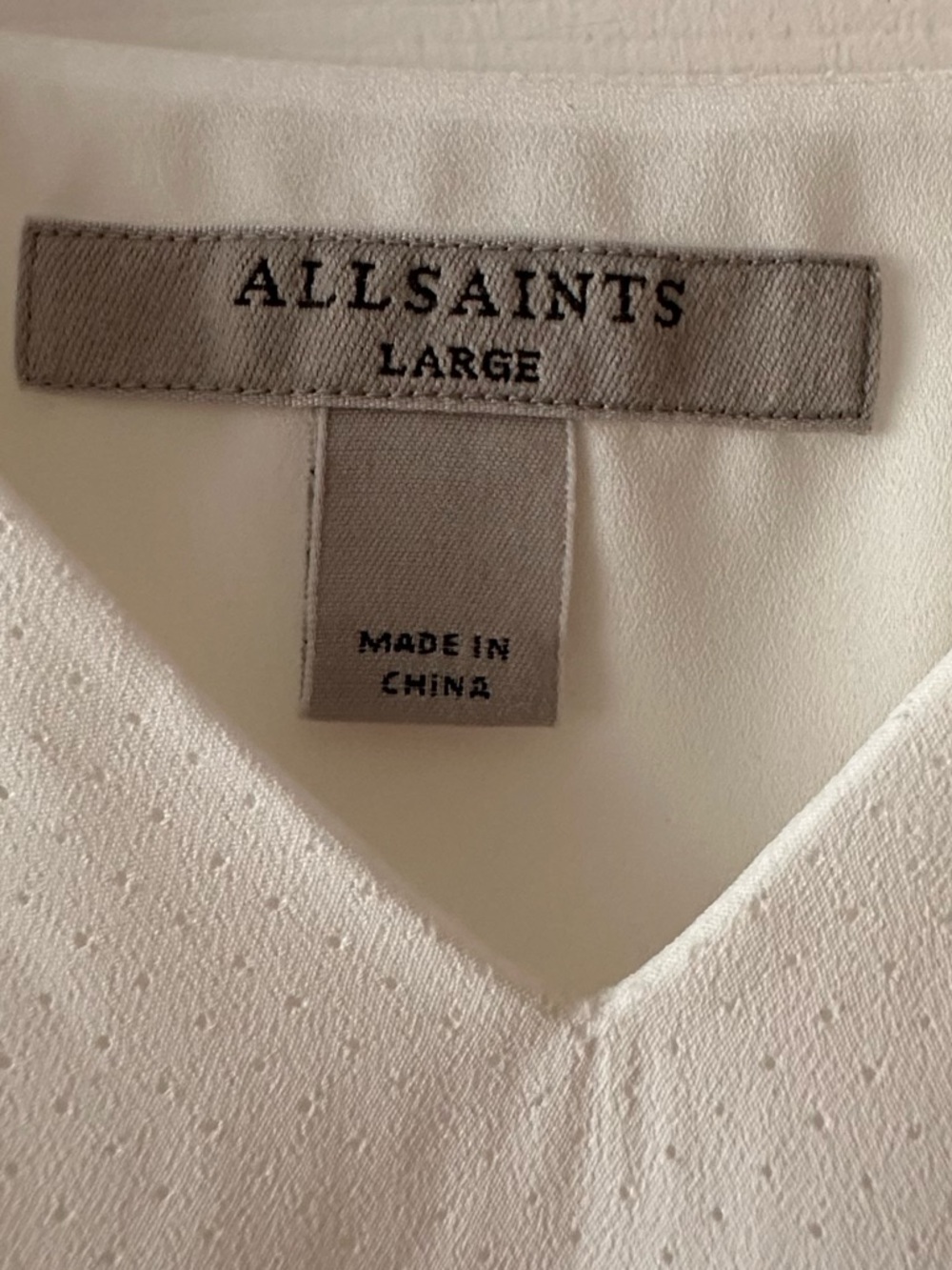 AllSaints Cream Leia Harley Sleeveless Midi Dress sz large - Picture 4 of 5